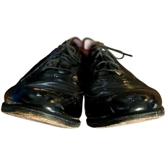 Salvatore Ferragamo Black Leather Wingtip Oxford Dress Shoes Size 10 main image 4